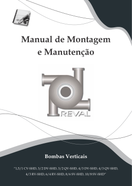Manual de Montagem e Manutenção Bombas de Polpa Vertical