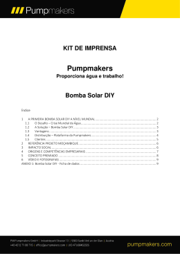 Introdu&ccedil;&atilde;o - Pumpmakers