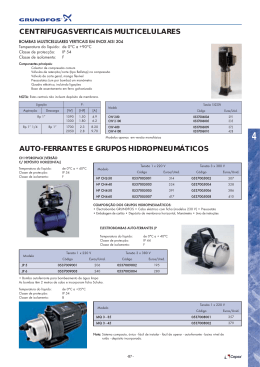 bombas auto-ferrantes e grupos hidropneum&aacute;ticos