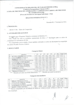 I COPA BRASIL PRECISÃO 2014 e CAMPEONATO CARIOCA