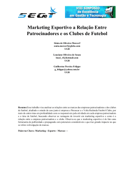 Marketing Esportivo a Rela&ccedil;&atilde;o Entre Patrocinadores e os