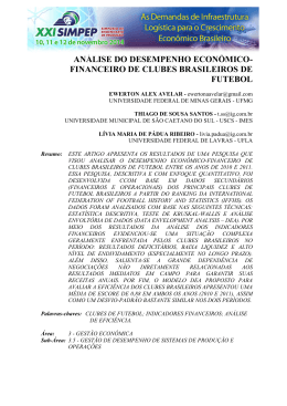 an&aacute;lise do desempenho econ&ocirc;mico