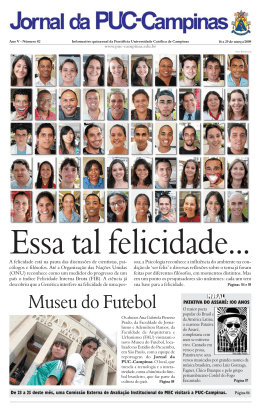 A felicidade est&aacute; na pauta das discuss&otilde;es de - PUC