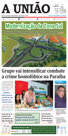 a uni&atilde;o - Governo da Para&iacute;ba