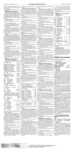 ESPORTES, LAZER E RECREA&Ccedil;&Atilde;O