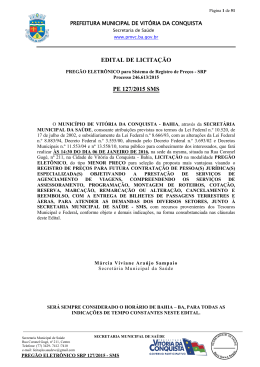 edital de licita&ccedil;&atilde;o pe 127/2015 sms - Prefeitura Municipal de Vit&oacute;ria