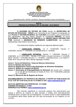 PREGAO Eletronico SRP_065-2008 - Intranet