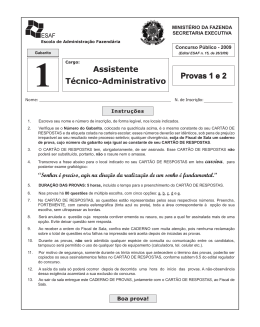 Prova Gabarito 1 - concurso