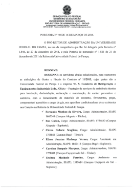 Portaria n&ordm; 40 de 16/03/2015 - Pr&oacute;