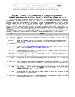 Edital COREME 2014/2015