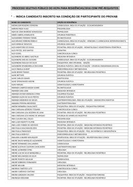 lista de inscri&ccedil;&otilde;es homologadas
