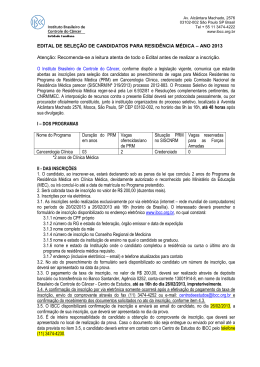 MODELO DE EDITAL DE SELEÇÃO DE CANDIDATOS