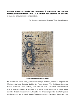ALGUMAS NOTAS - Col&eacute;gio Brasileiro de Genealogia