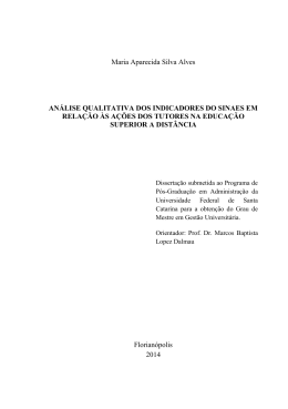 Maria Aparecida Silva Alves ANÁLISE QUALITATIVA DOS