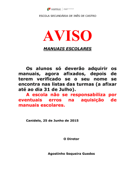manuais - Escola Secund&aacute;ria In&ecirc;s de Castro