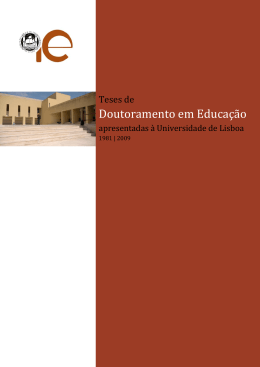 Teses de Doutoramento em Educação apresentadas à