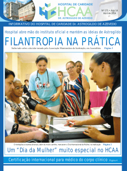 FILANTROPIA NA PRÁTICA - Hospital de Caridade Dr. Astrogildo