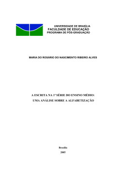 a escrita na 1&ordf; s&eacute;rie do ensino m&eacute;dio