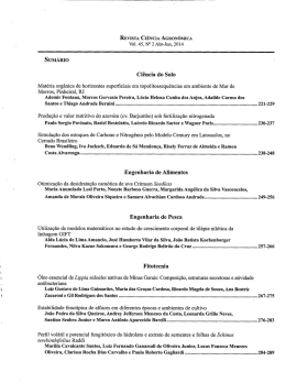 REVISTA CI&Ecirc;NCIA AGRoN&ocirc;MIcA