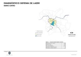 Dados dos Sistemas de Lazer e Institucional do Bairro Centro