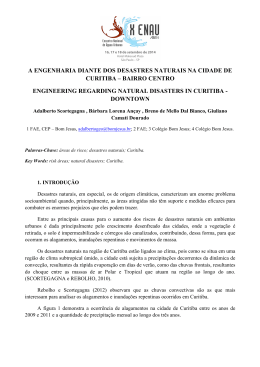 a engenharia diante dos desastres naturais na cidade de curitiba