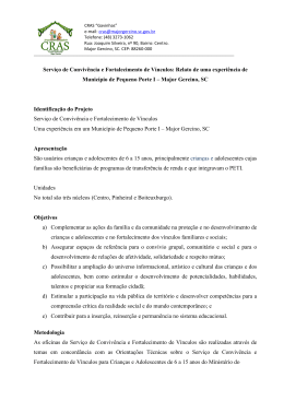 Servi&ccedil;o de Conviv&ecirc;ncia e Fortalecimento de V&iacute;nculos