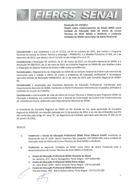 Resolu&ccedil;&atilde;o CR- 23/2014