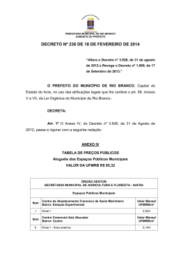 DECRETO N&ordm; 236 DE 18 DE FEVEREIRO DE 2014