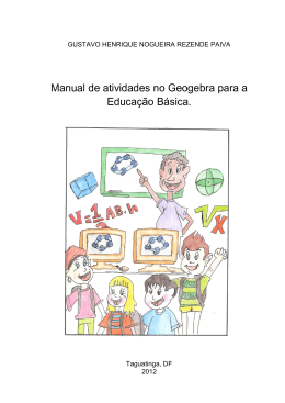 Manual de atividades no Geogebra para a Educação Básica.