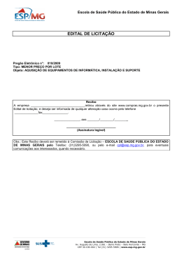 Escola de Sa&uacute;de P&uacute;blica do Estado de Minas Gerais - ESP-MG