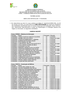 4&ordf; Chamada - Campus Macei&oacute;