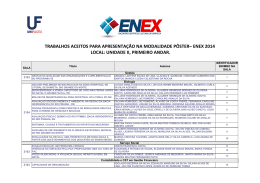 Modalidade P&ocirc;ster