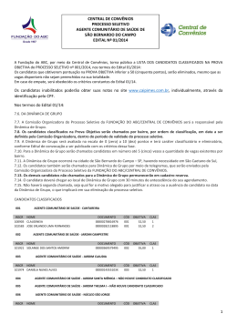1 Os candidatos inabilitados poder&atilde;o obter suas notas no site