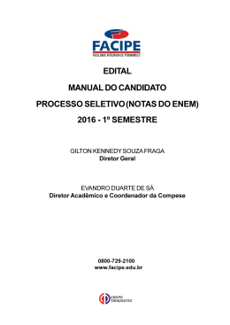 edital manual do candidato processo seletivo (notas do enem)