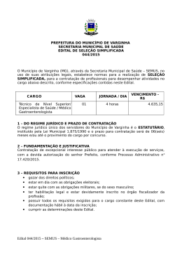 Edital 044/2015 &ndash; SEMUS &ndash; M&eacute;dico