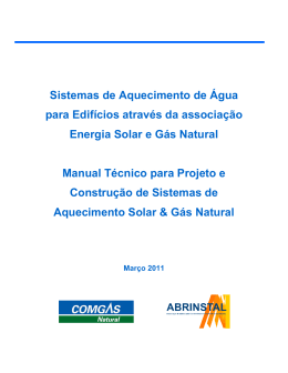 Sistema de Aquecimento Solar e Gás Natural