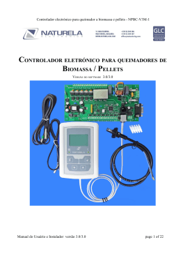 Controlador electr&oacute;nico para queimador a biomassa e pellets