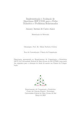 Implementa&ccedil;&atilde;o e Avalia&ccedil;&atilde;o de Algoritmos BSP - FACOM