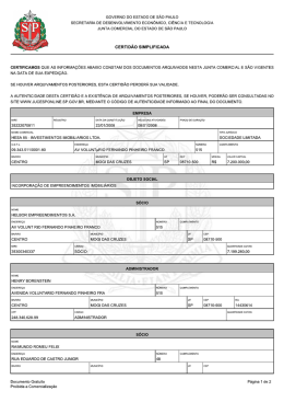 Hesa 85 - Certidão simplificada - 06-01-2015