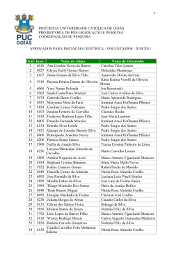 PONTIF&Iacute;CIA UNIVERSIDADE CAT&Oacute;LICA DE GOI&Aacute;S PR&Oacute;