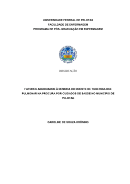 Fatores associados à demora do doente de tuberculose