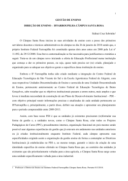 Gest&atilde;o de Ensino C&acirc;mpus Santa Rosa - Texto Base
