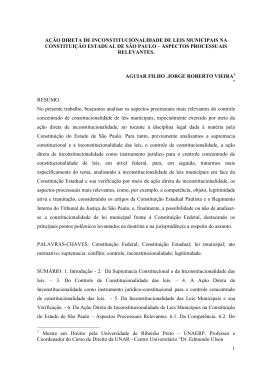a&ccedil;&atilde;o direta de incostitucionalidade de leis municipais na
