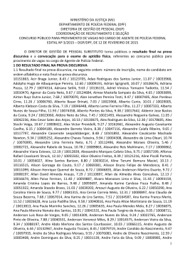 Resultado final na prova discursiva e convoca&ccedil;&atilde;o