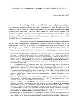 A MORTE PRESUMIDA COMO CAUSA DE