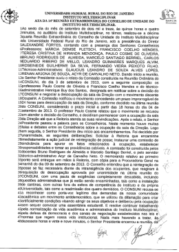 14&ordf; Reuni&atilde;o Extraordin&aacute;ria CONSUNI