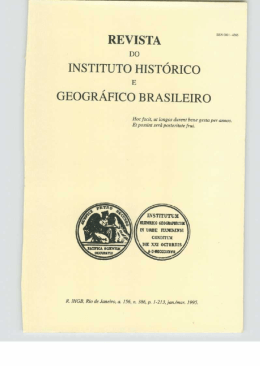 REVISTA - Instituto Hist&oacute;rico Geogr&aacute;fico Brasileiro