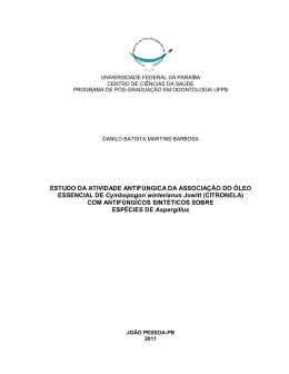 ESTUDO DA ATIVIDADE ANTIF&Uacute;NGICA DA ASSOCIA&Ccedil;&Atilde;O