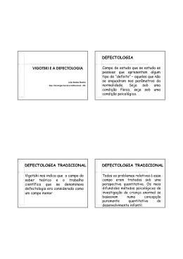 Vigotski e a defectologia