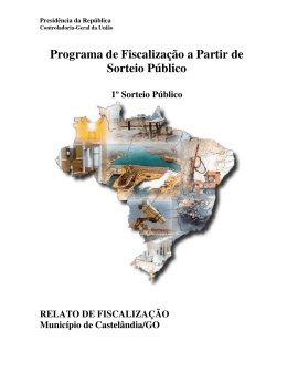 Programa de Fiscaliza&ccedil;&atilde;o a Partir de Sorteio P&uacute;blico